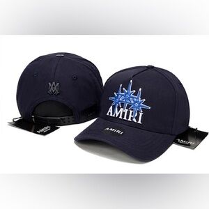AMIRI Dark Blue Star Embroidered Hat